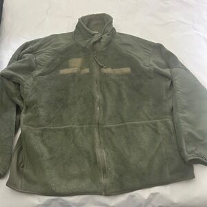 Military Cold Weather Jacket Fleece Large Polartec Olive‎ Green Gen III Layer 3
